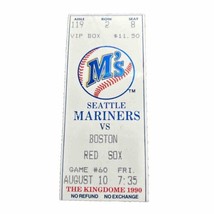 8/10/1990 Red Sox @ Seattle Mariners Ticket Stub Randy Johnson Career win 20 10K - £31.34 GBP