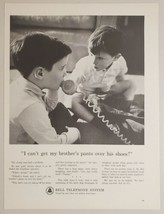 1963 Print Ad Bell Telephone System Two Boys Talk on Phone - £12.17 GBP