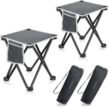 2 Pack Camping Stool, 13.8 Inch Portable Folding Stool for Outdoor Walking Hikin - £46.66 GBP