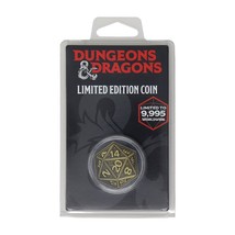 Dungeons &amp; Dragons Limited Edition Coin D20 Die Dice Figure - £11.98 GBP