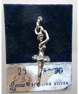 Beau STERLING Silver Ballerina Charm New on Card VINTAGE 1960&#39;s - $14.99