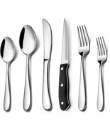 Lianyu Heavy Duty Silverware Flatware Set For 12, 72-Piece, Dishwasher Safe - $62.99