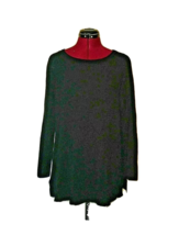 Karen Scott Sweater Pullover Black Women Size XL Rolled Boat Neck Side S... - $27.42