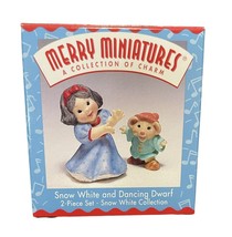 1997 Hallmark Merry Miniature Snow White and Dancing Dwarf 2 Piece Set - £3.76 GBP