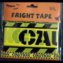 Zombie Prop Building-CAUTION-Barricade Fright Tape-Costume Party Decoration-30ft - £1.54 GBP