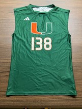 Miami Hurricanes Football Sleeveless Compression Practice Shirt - Adidas - XL - £23.97 GBP