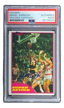 Magic Johnson Signed LA Lakers 1981 Topps #109 Rookie Trading Card PSA/DNA - £227.62 GBP