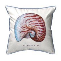 Betsy Drake Nautilus Shell Small Indoor Outdoor Pillow 12x12 - £38.93 GBP
