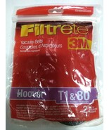2-Pack NEW 3M Filtrete Hoover T1 &amp; 80 Vacuum Belts for Upright Vaccuums ... - £5.13 GBP