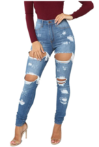 Tulucky Womens Boyfriend Jeans Distressed Slim Fit Ripped Denim Pants, L... - £49.78 GBP