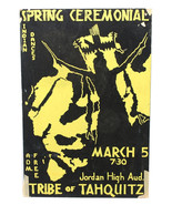 1966 Poster Spring Ceremonial Tribe of Tahquitz 21x14 Indian Dances Long... - $27.50