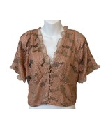 anthropologie Forever that Girl Embellished Open Back Blouse Size Medium... - $58.41