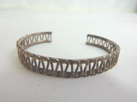 Estate Sterling Silver Cuff Bracelet 23.3g E3479 - $49.49
