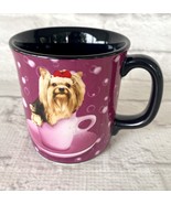 Yorkie Coffee Mug Dog Tea Cup Yorkshire Terrier Mauve Pink Keith Kimberlin - €7,66 EUR