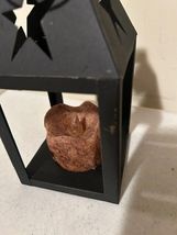 Small Star Cutout Flameless Candle Lantern in Black Metal image 6
