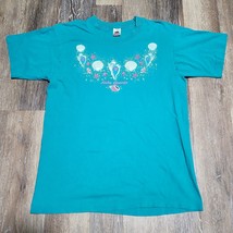 VTG 90s Fruit of the Loom Lake George Seashell Graphic Teal T-Shirt USA ... - $19.99