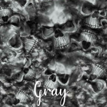 Reaper Skulls Gray vinyl Wrap air release MATTE Finish 12&quot;x12&quot; - $11.88