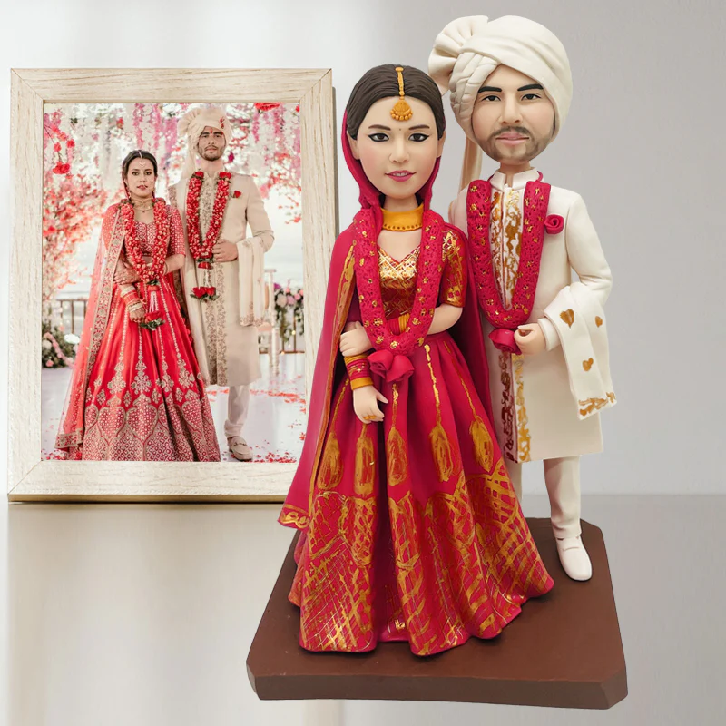 Custom Wedding Couple Bobblehead – Cake Topper,Bobblehead Collectible,Bo... - $3,008.10 MXN+