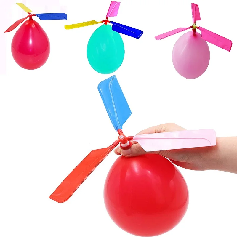 6Pcs Helicopter Balloon Portable Children Outdoor Playing Flying Balloon Toy - £11.27 GBP