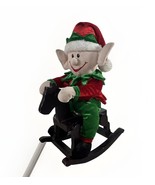 Singing Animated Elf On Rocking Horse - $56.09