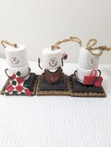 S&#39;MORES Ornaments set 3 Quilting Knitting MP3 girl Midwest Seasons Cannon Falls - $33.00