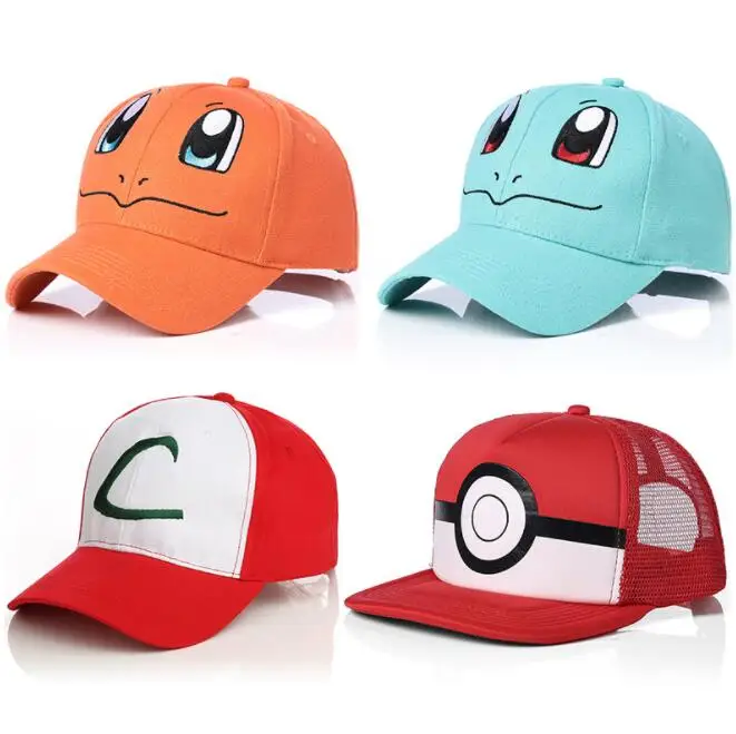 NEW Anime Pokemon Baseball Cap Pikachu Hat Adjustable Pokemon Cosplay Hip Hop - £11.46 GBP