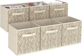 Wisdom Star Fabric Storage Cubes With Handle, Foldable 11 Inch Cube Storage - £28.76 GBP