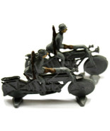 Vintage Small Lead Die Cast World War I or II Motorcycle Military Toy Pair - £54.34 GBP