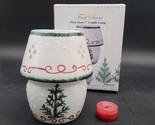 Chrismas Holiday Tea Candle Holder FIRST SNOW 6&quot; By Youngs 2002 New In Box - £7.77 GBP