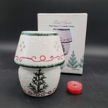 Chrismas Holiday Tea Candle Holder FIRST SNOW 6&quot; By Youngs 2002 New In Box - $9.89