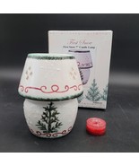 Chrismas Holiday Tea Candle Holder FIRST SNOW 6&quot; By Youngs 2002 New In Box - $188.30 MXN
