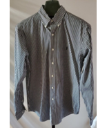 Ralph Lauren Black &amp; White Striped Long Sleeve shirt Mens Size 16.5 Large - $19.79