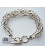 VINTAGE 925 STERLING SILVER OPEN WEAVE BRACELET 9 INCH. - $3,393.07 MXN