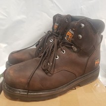 Timberland Pro 33034 24/7 Pit Boss Steel Toe Boots Brown 10W Cushioned Safety  - £53.04 GBP