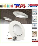 Dimmable 12W LED Gimbal Downlight for 5/6 Inch Recessed Cans, 2700K Soft... - $53.14 CAD