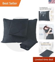 2-Pack Waterproof Pillow Protectors with Zipper - Soft &amp; Breathable 20x2... - $22.49