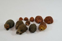 Hedgehog Miniature Collection Stone Critter Littles Wade Porcupine Lot C... - $38.69