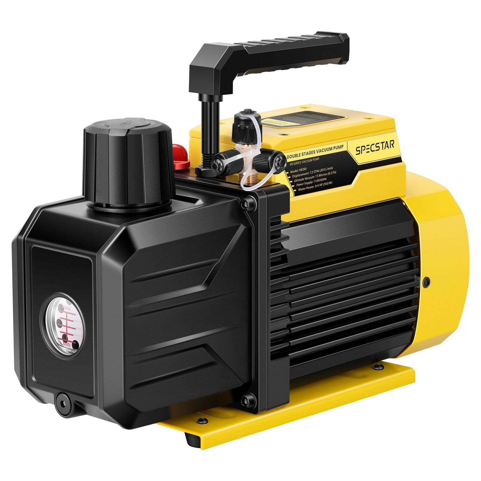 SPECSTAR 3/4 HP 7.2 CFM 110V Dual Stage Rotary Vane HVAC Air Vacuum Pump... - $283.23