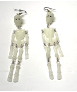 Halloween Dangle GLOW IN THE DARK Skeleton Earrings - $9.90