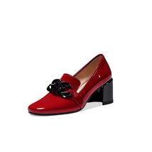 Krazing pot 2021 big size cow leather red colors Chain loafer high heels brand s - £102.54 GBP