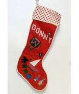 Vintage 18&quot; Christmas Stocking - DONNY - £9.58 GBP