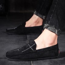 2021 NEW Trendy Slip-On Men Loafers Comfortable Casual Leather Shoes Men Flat Mo - £56.04 GBP