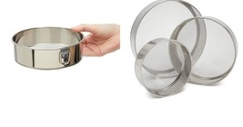 Stainless Steel Flour Sifters for Baking 3-Piece Fine Mesh Sieve Straine... - £32.69 GBP