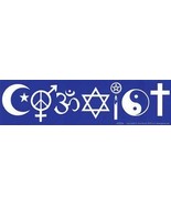 COEXIST (Tolerance) Blue &amp; White Bumper Sticker! - $22.60 MXN
