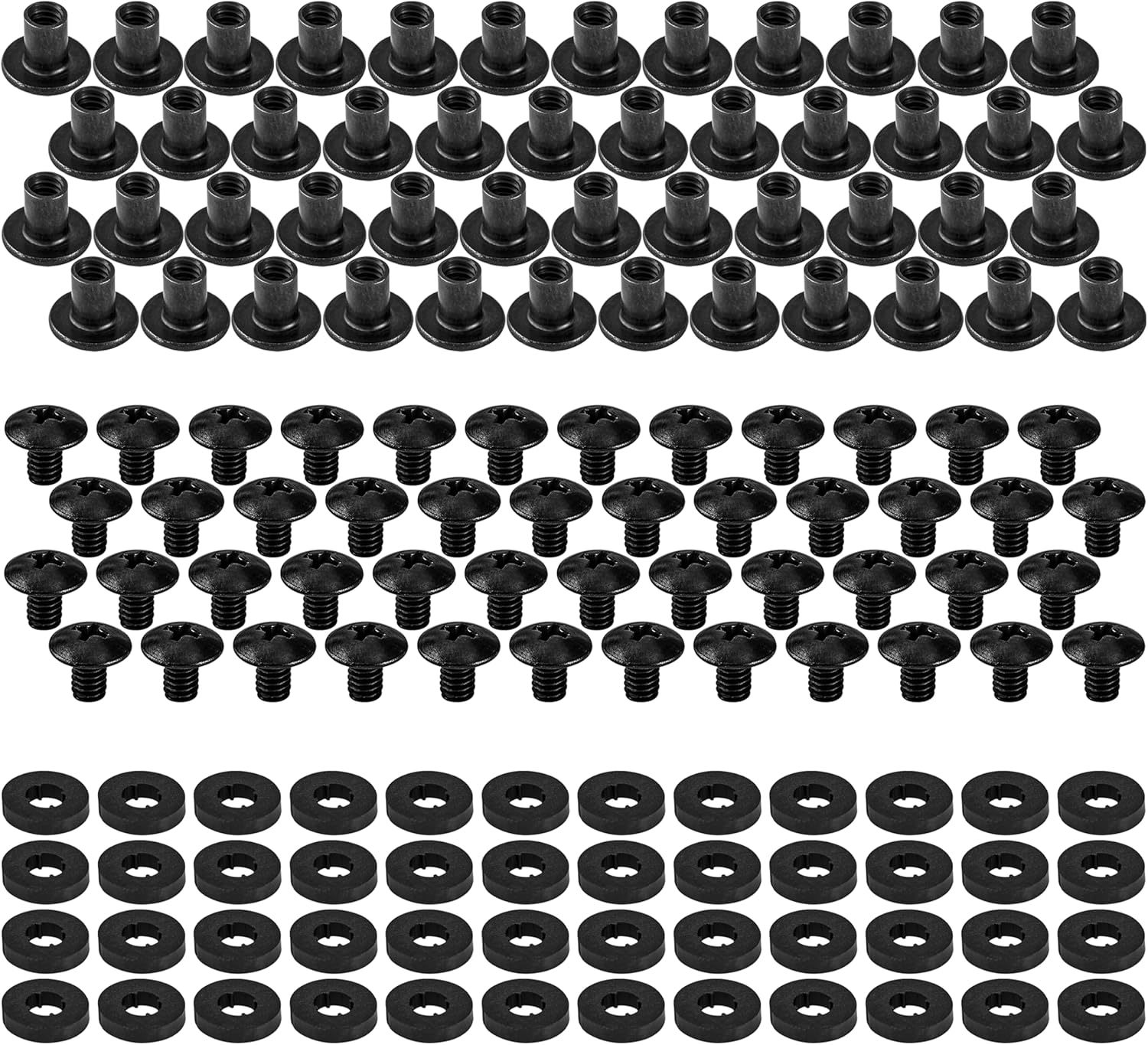 Black Chicago Screws, 48 Sets - For Diy Kydex And Leather Gun Holsters/C... - $41.92