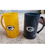 Green Bay Packers - Freezer Mugs Steins Set of 2 Re-freezable - £27.94 GBP