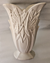 Vintage Original Nelson McCoy Butterfly White Vase 9&quot;Tall - $47.45