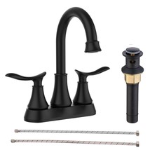 Matte Black Bathroom Faucet with Pop-Up Drain - $77.99