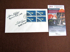 Tom Stafford Fred Haise Apollo Nasa Astronauts Signed Auto Vintage Cover Jsa - £194.68 GBP