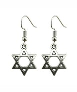 STAR OF DAVID EARRINGS 1.5&quot; Jewish Hebrew Nation Symbol Pride Kabbalah D... - $7.95